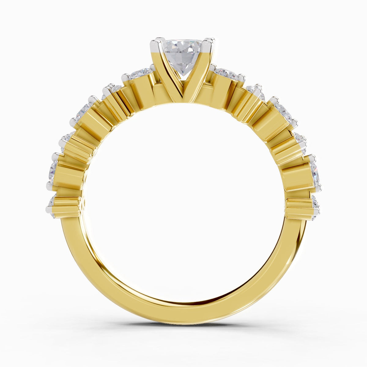 Opulent Oval Solitaire Diamond Ring