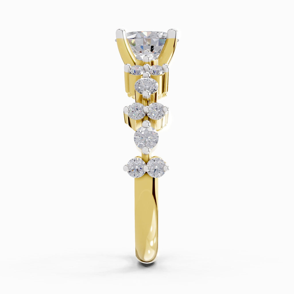 Opulent Oval Solitaire Diamond Ring