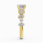 Opulent Oval Solitaire Diamond Ring