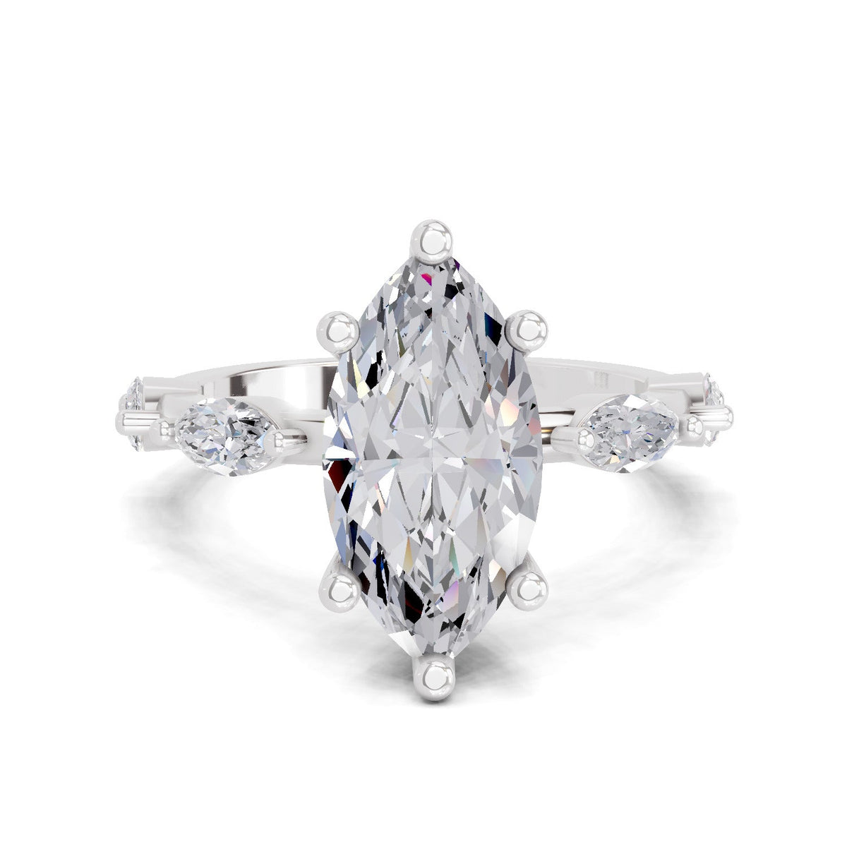 Majestic Marquise Solitaire Diamond Ring