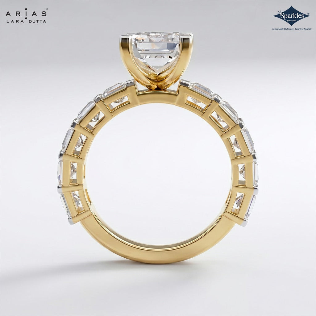 Arias by Lara Dutta Classic Emerald-Cut Diamond Ring