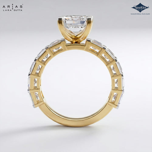 Arias by Lara Dutta Classic Emerald-Cut Diamond Ring