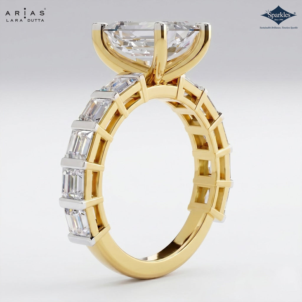 Arias by Lara Dutta Classic Emerald-Cut Diamond Ring