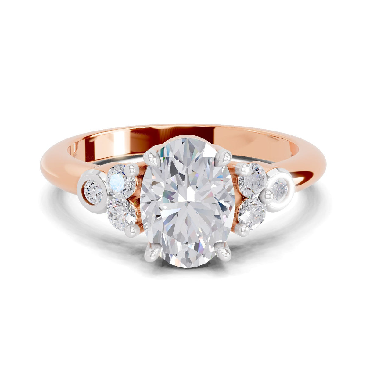 Dazzling Oval Solitaire Diamond Ring