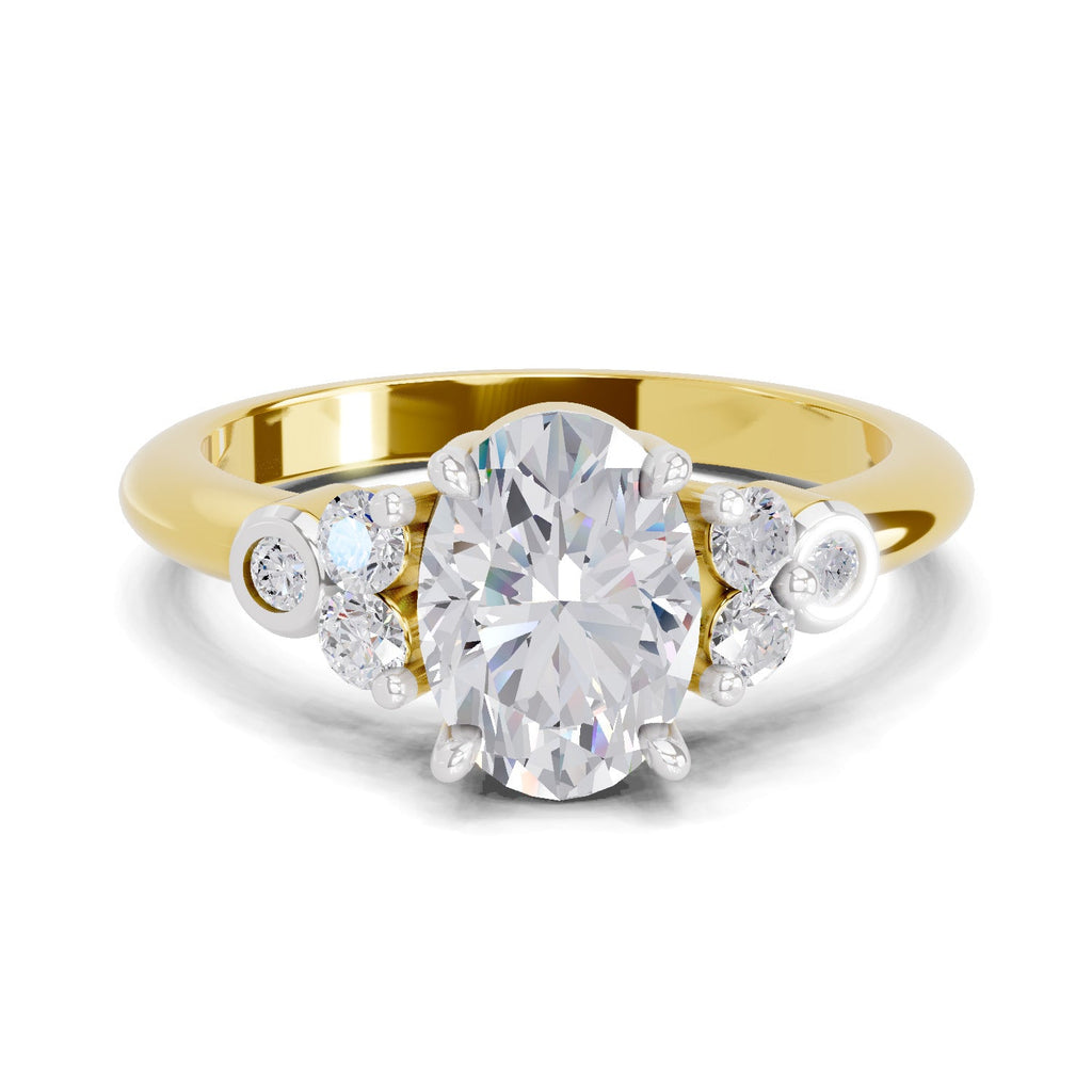 Dazzling Oval Solitaire Diamond Ring