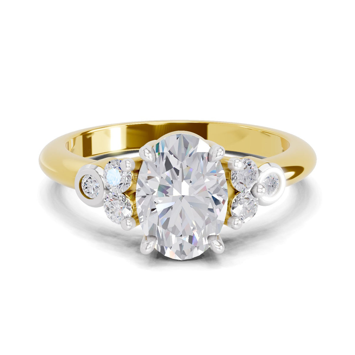 Dazzling Oval Solitaire Diamond Ring