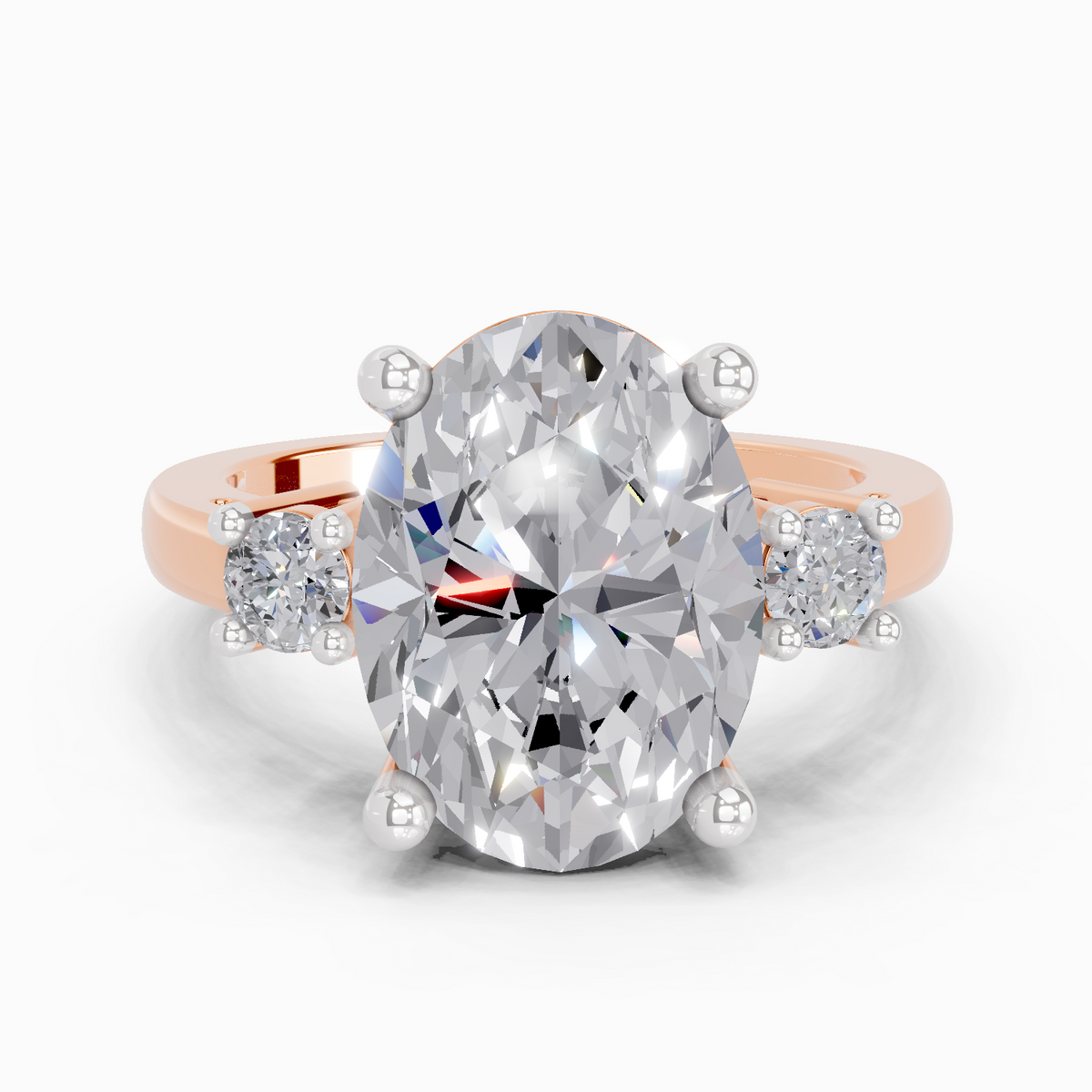 Elegant Oval Diamond Engagement Ring