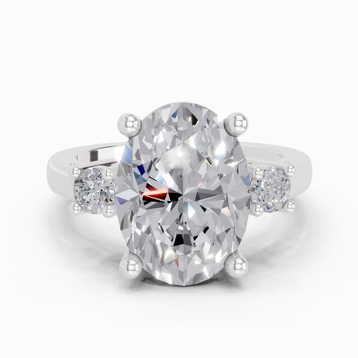Elegant Oval Diamond Engagement Ring