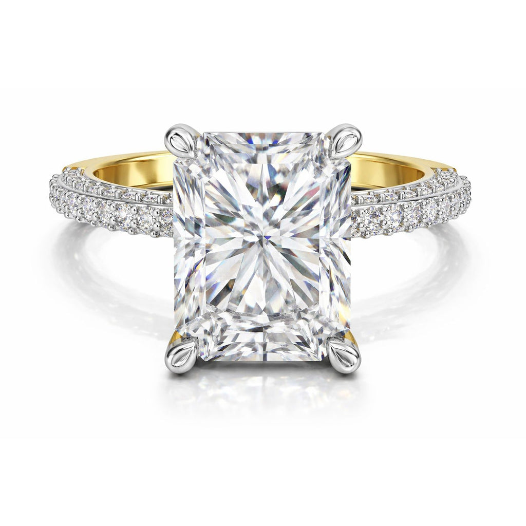Refined Emerald-Cut Solitaire Diamond Ring