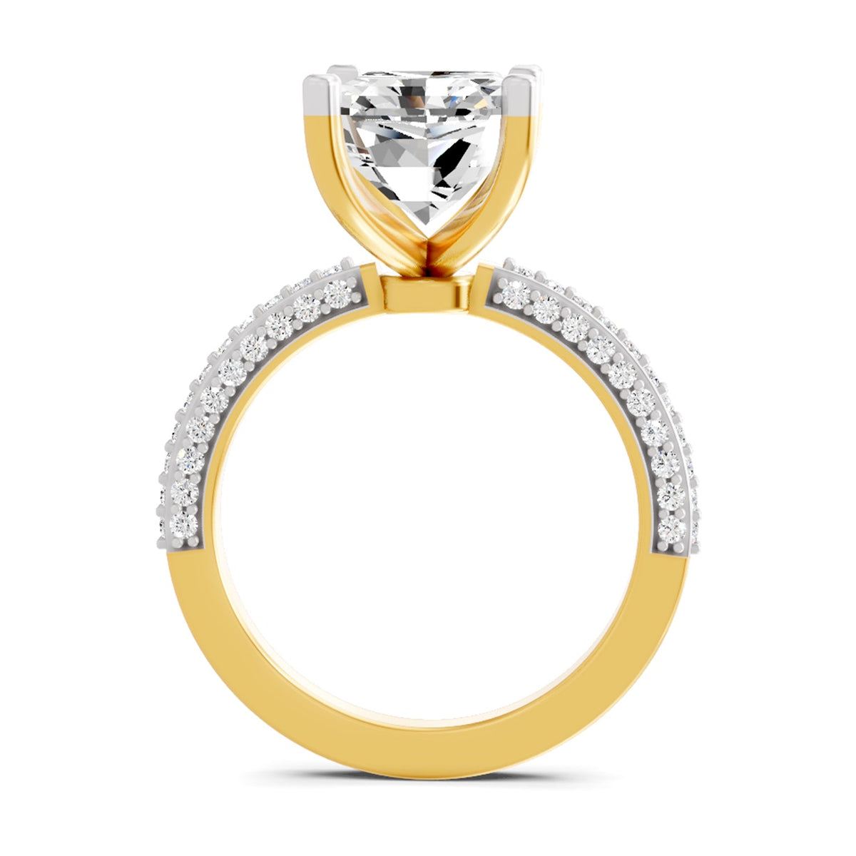 Refined Emerald-Cut Solitaire Diamond Ring