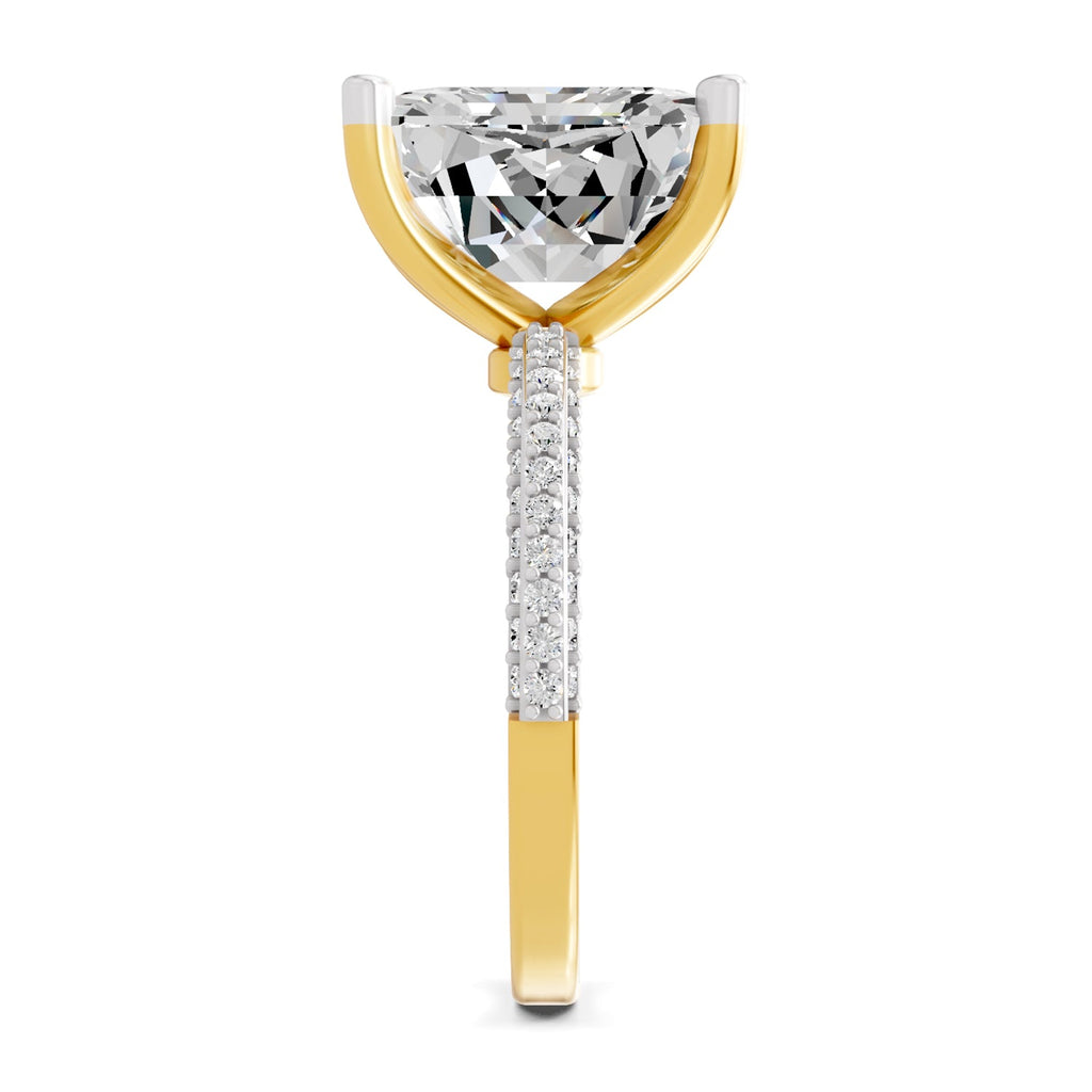 Refined Emerald-Cut Solitaire Diamond Ring