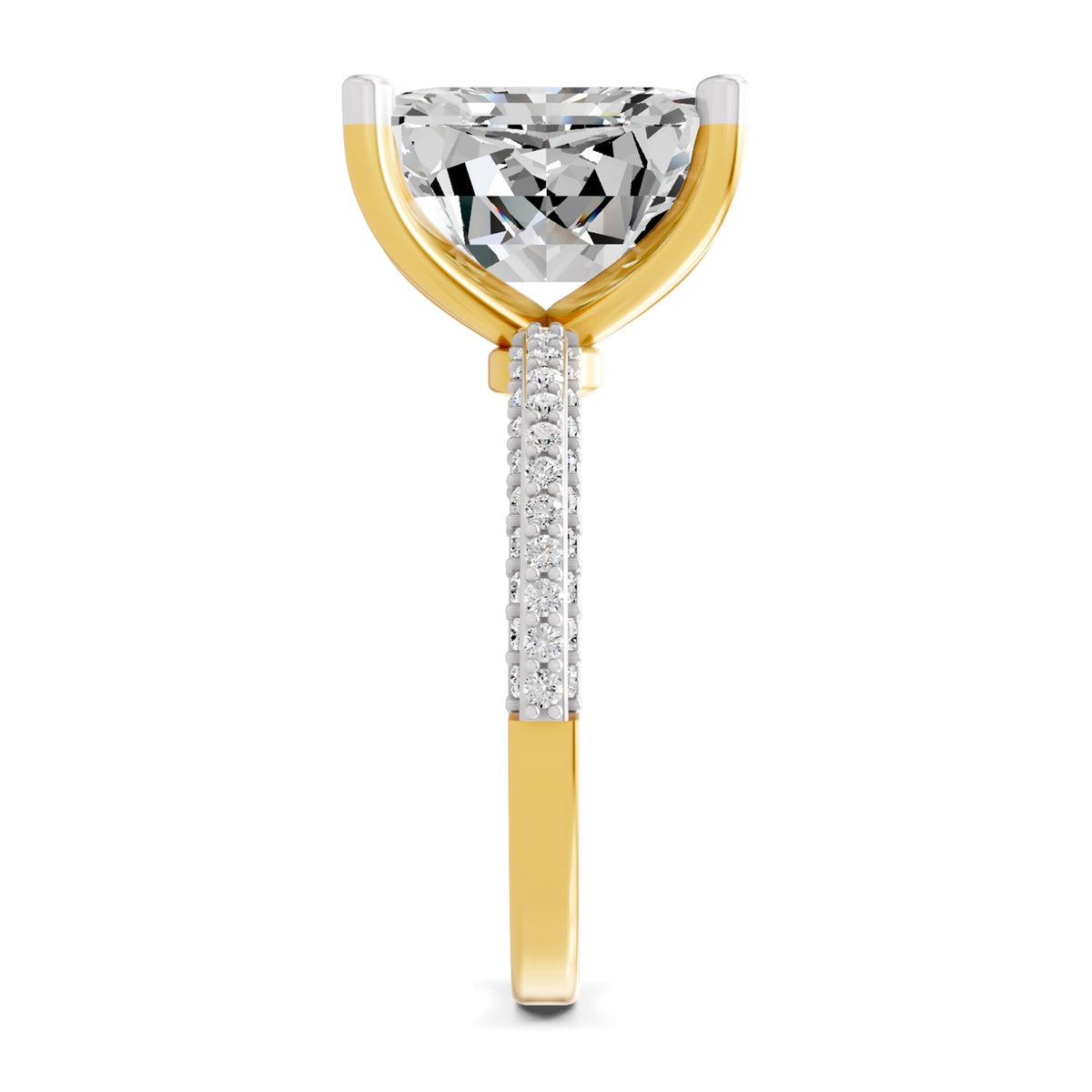 Refined Emerald-Cut Solitaire Diamond Ring