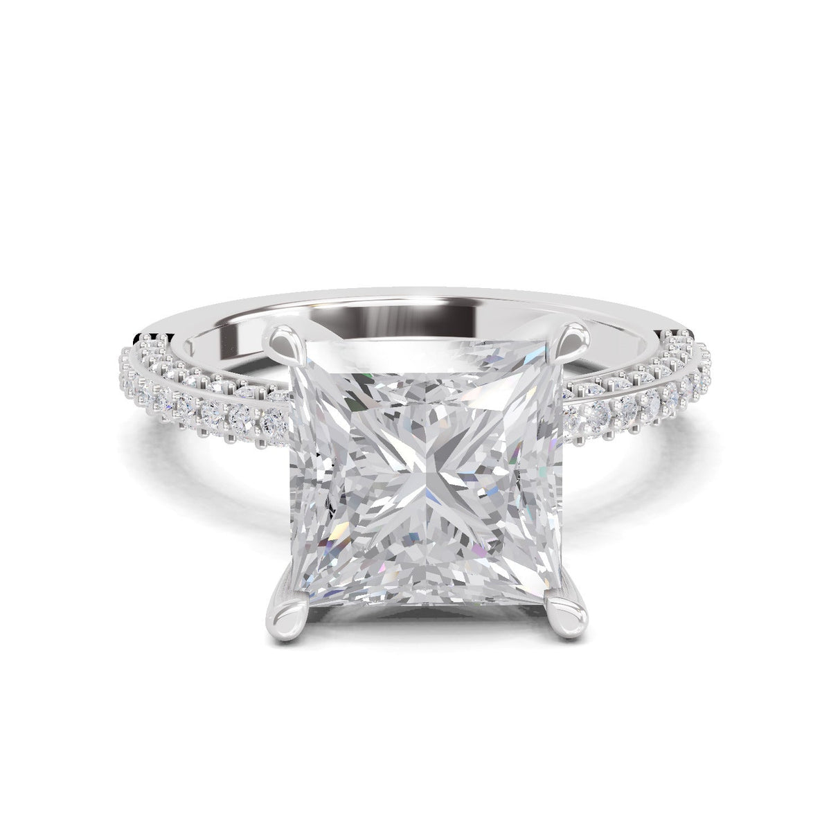 Majestic Princess-Cut Solitaire Diamond Ring