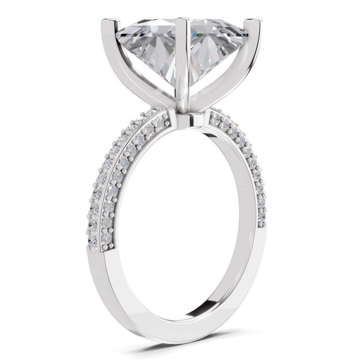 Majestic Princess-Cut Solitaire Diamond Ring