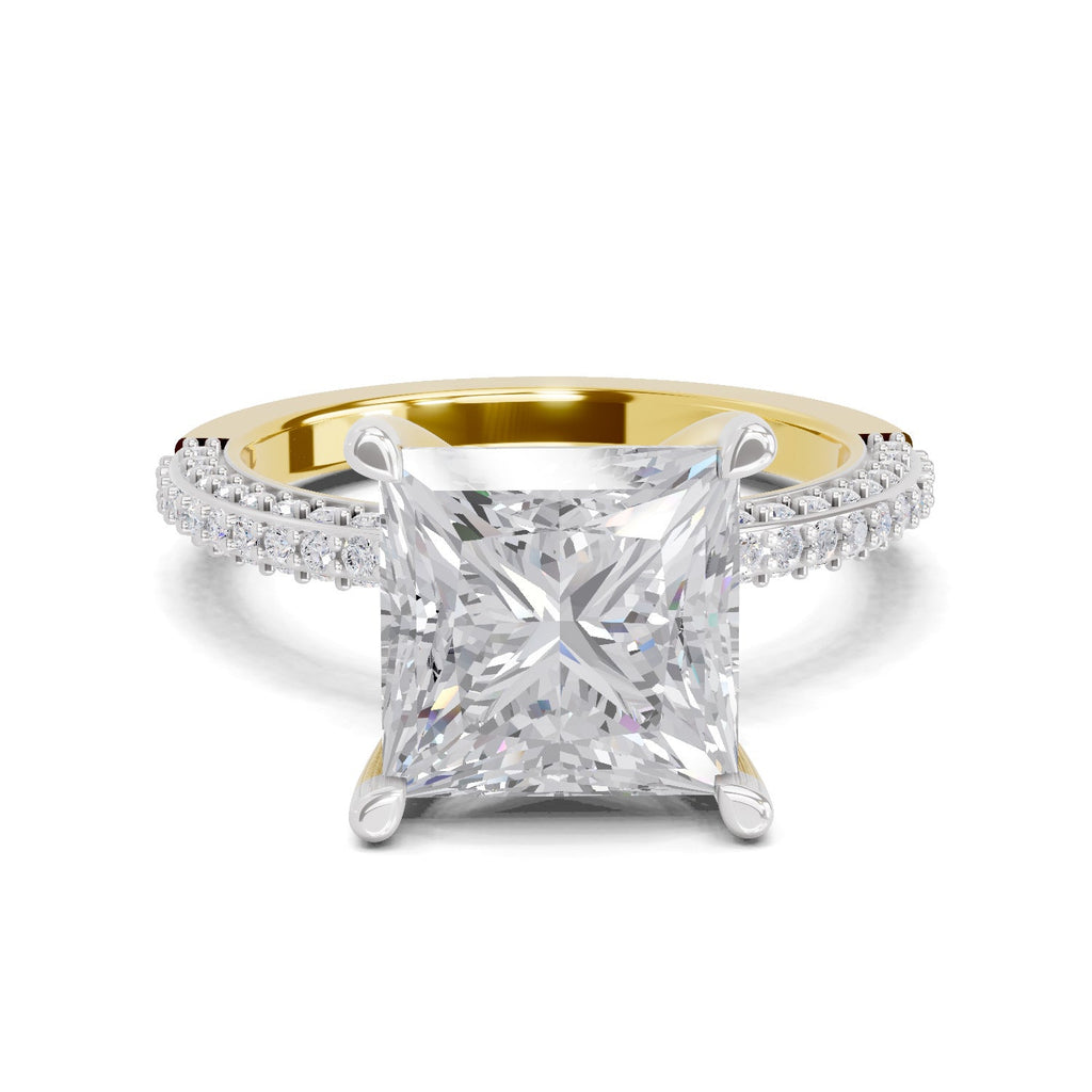 Majestic Princess-Cut Solitaire Diamond Ring