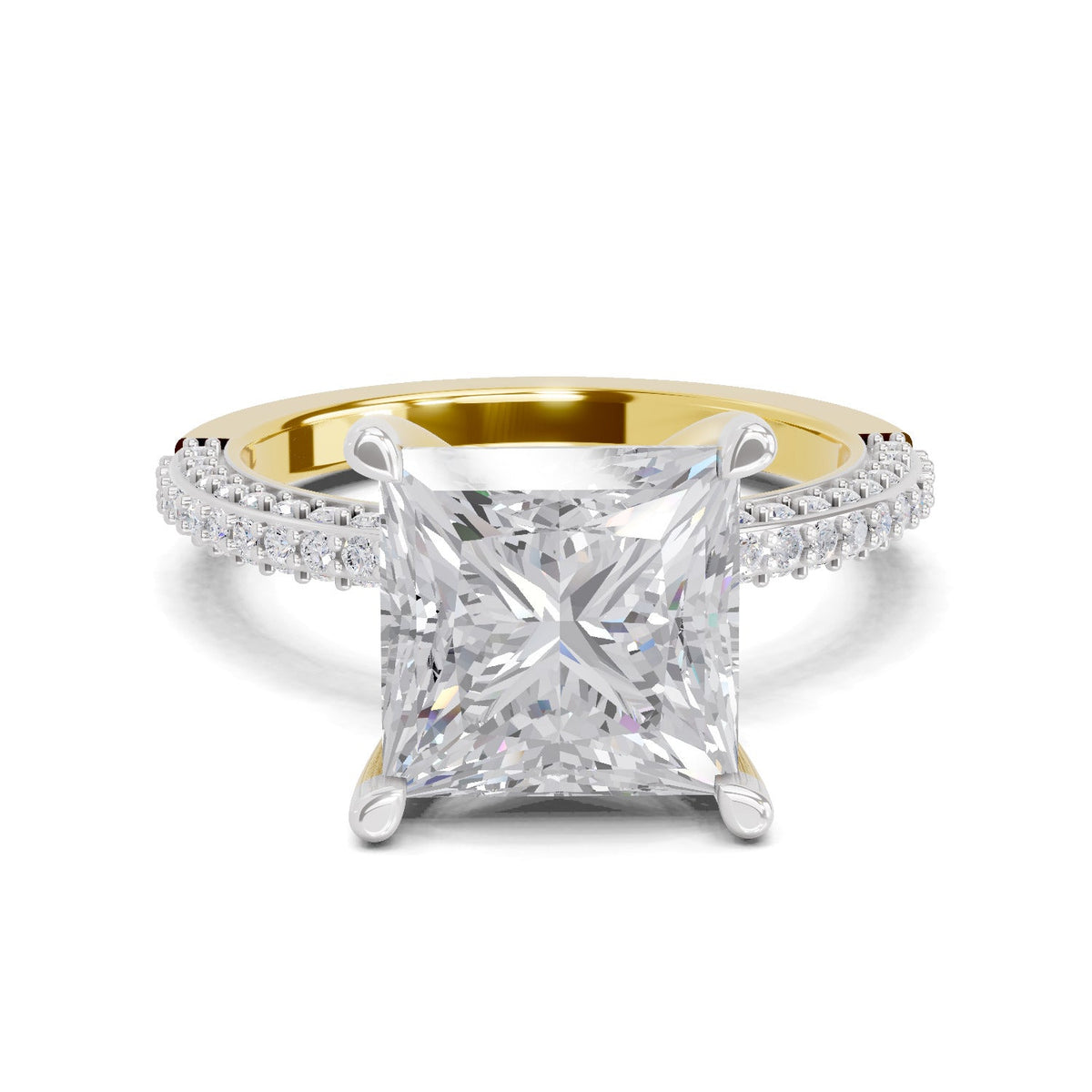 Majestic Princess-Cut Solitaire Diamond Ring