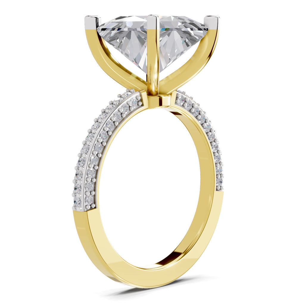 Majestic Princess-Cut Solitaire Diamond Ring