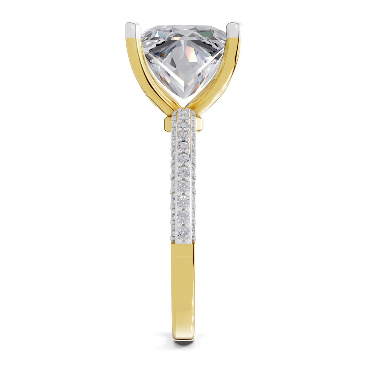 Majestic Princess-Cut Solitaire Diamond Ring