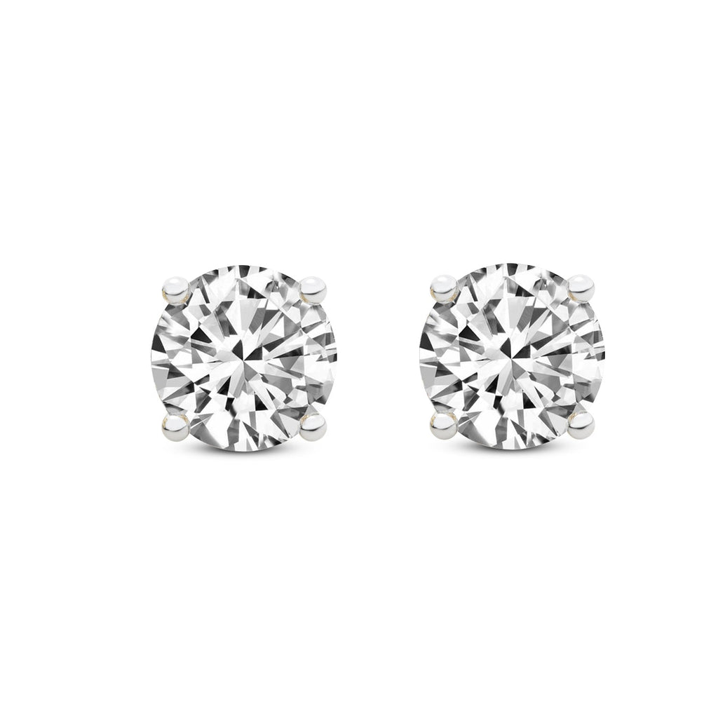 4.17 Carat 14K Gold Timeless Solitaire Stud Earring