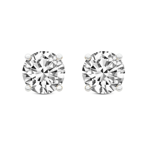 0.76 Carat 4 Prong Diamond Earrings 14K