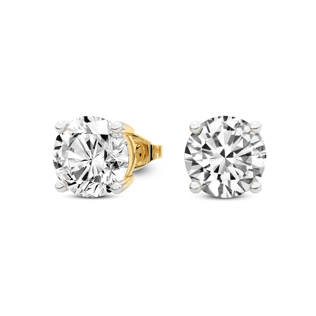 10.33 Carat 14K Gold Timeless Solitaire Stud Earring