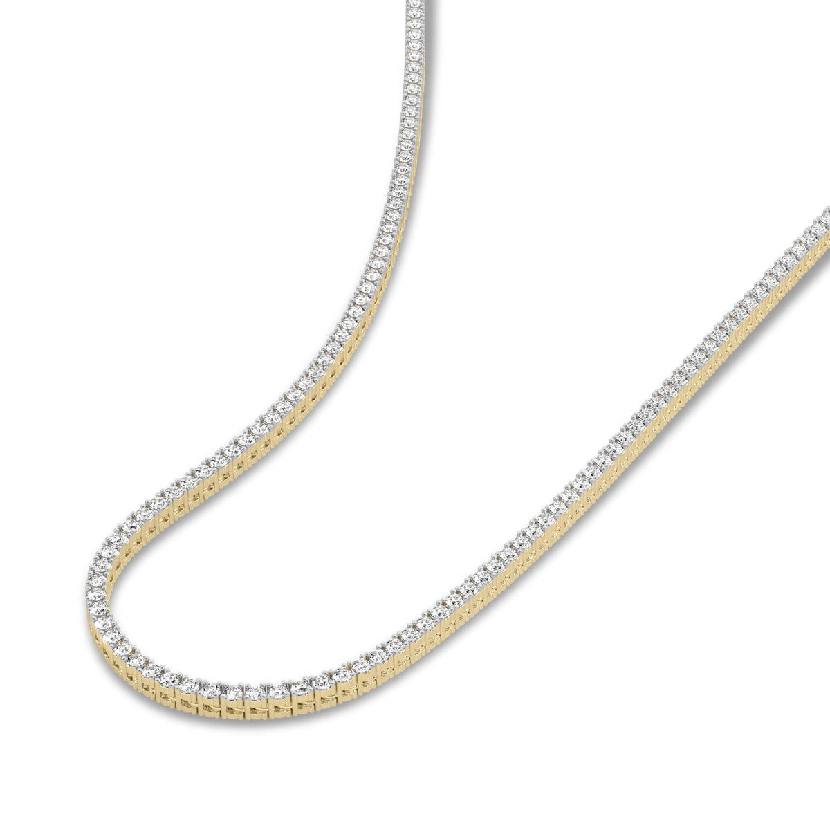 7.46 Carat 14K Gold Eterna Glow Tennis Necklace