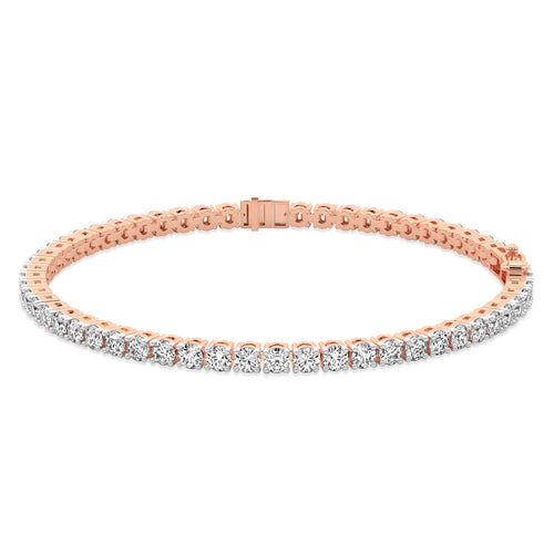 Lab Grown Diamond 12.54 Carat Elegant Unity Tennis Bracelet 14KW