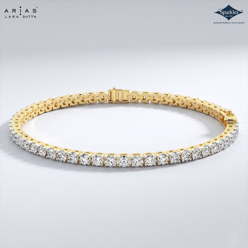 Arias by Lara Dutta Graceful Round Tennis Diamond Bracelet
