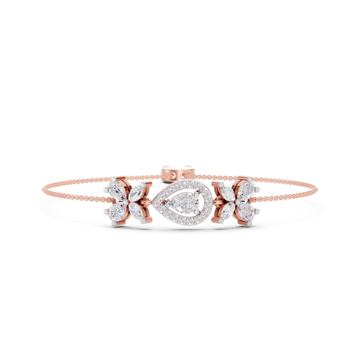 Regal Pear Diamond Bracelet