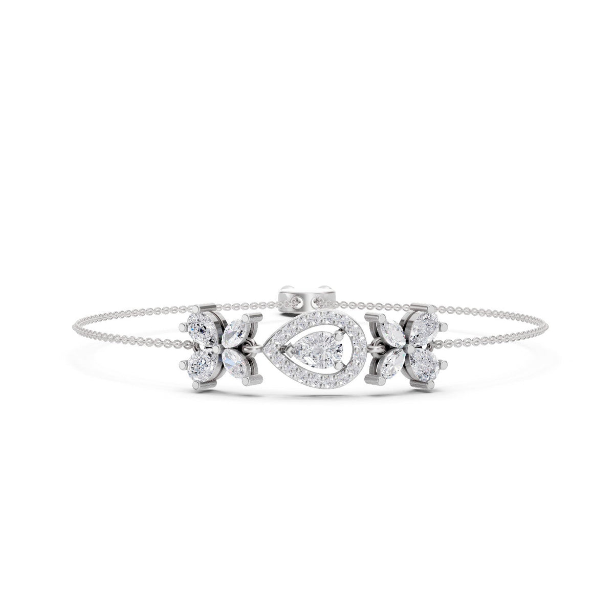 Regal Pear Diamond Bracelet