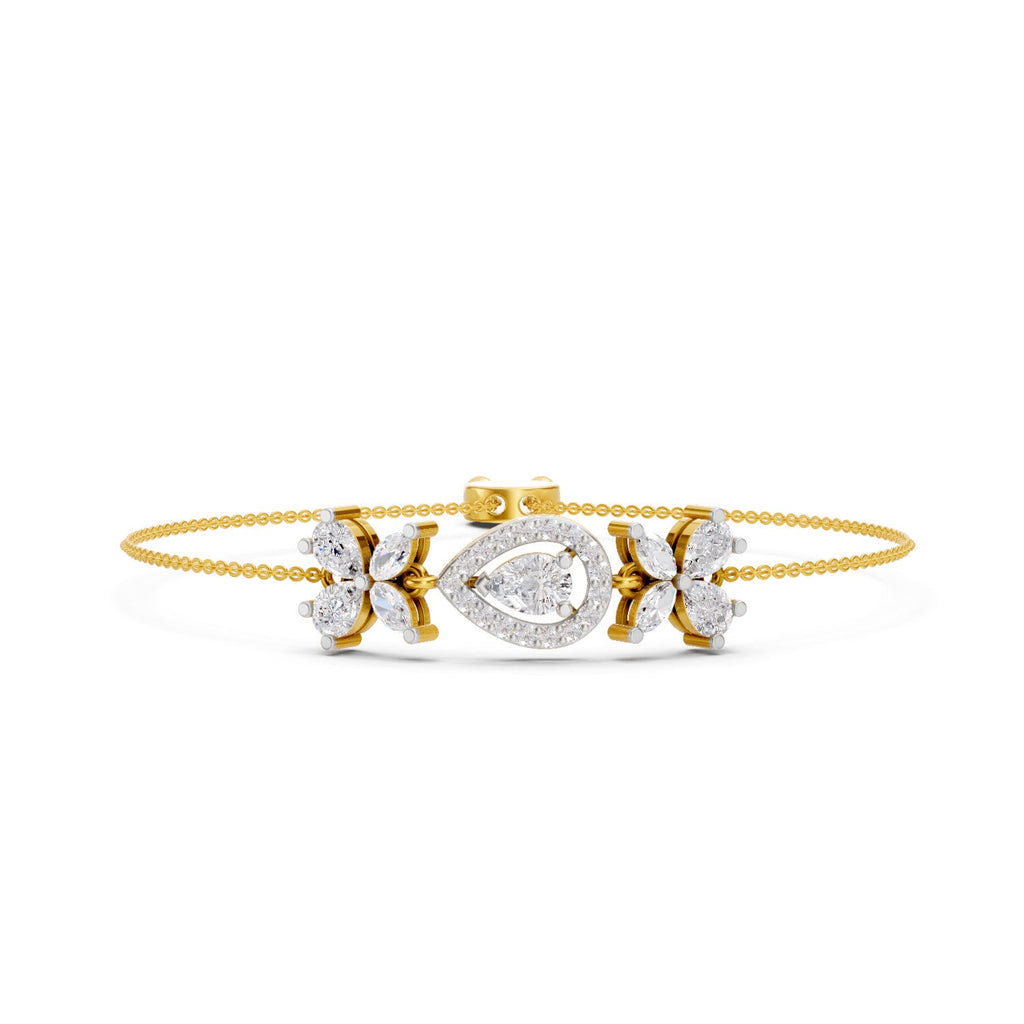 1.44 Carat Pear Shaped Fashion Bracelet 14K