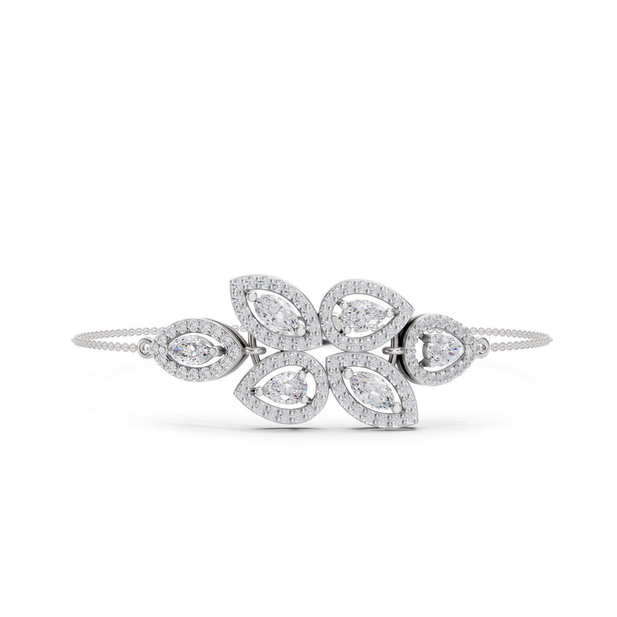 Glistening Marquise Diamond Bracelet