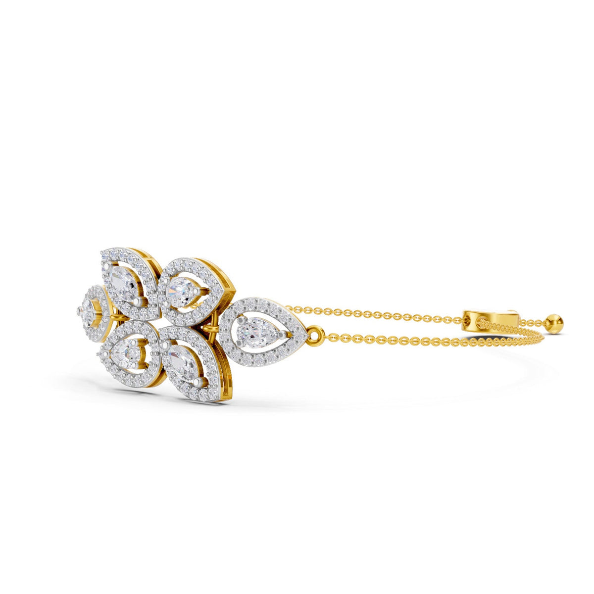 1.93 Carat Marquise Shaped Fashion Bracelet 14K