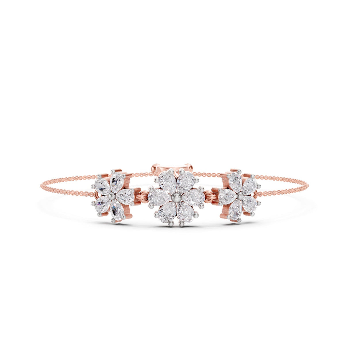 Pristine Pear Diamond Bracelet