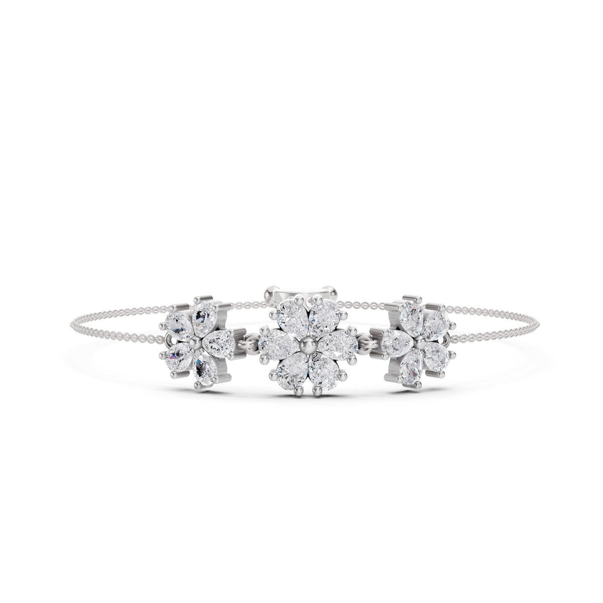 Pristine Pear Diamond Bracelet