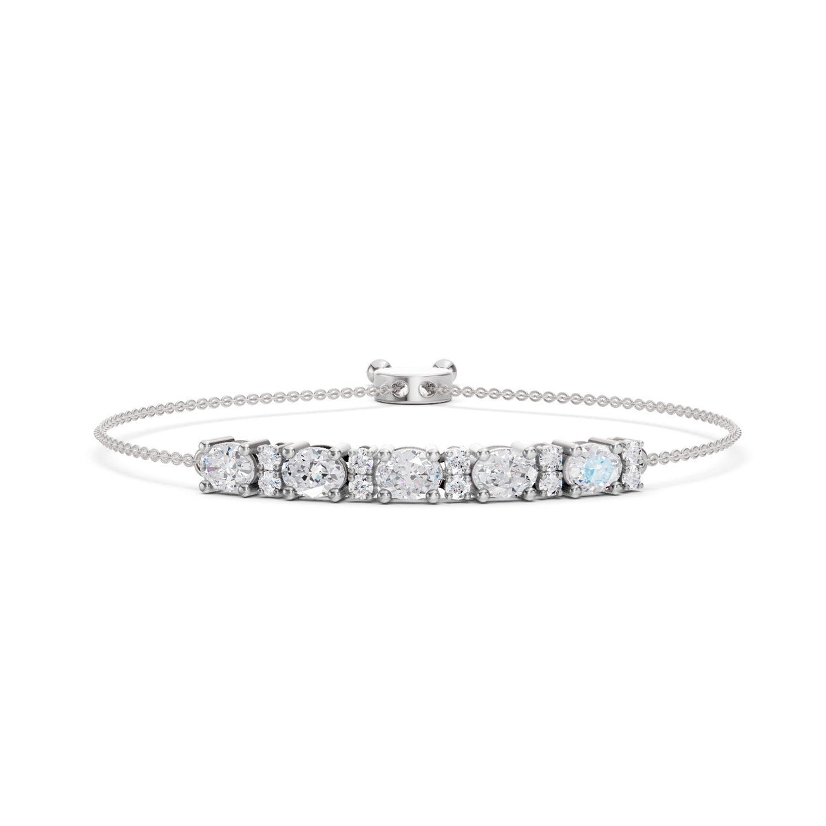 Regal Oval Diamond Bracelet