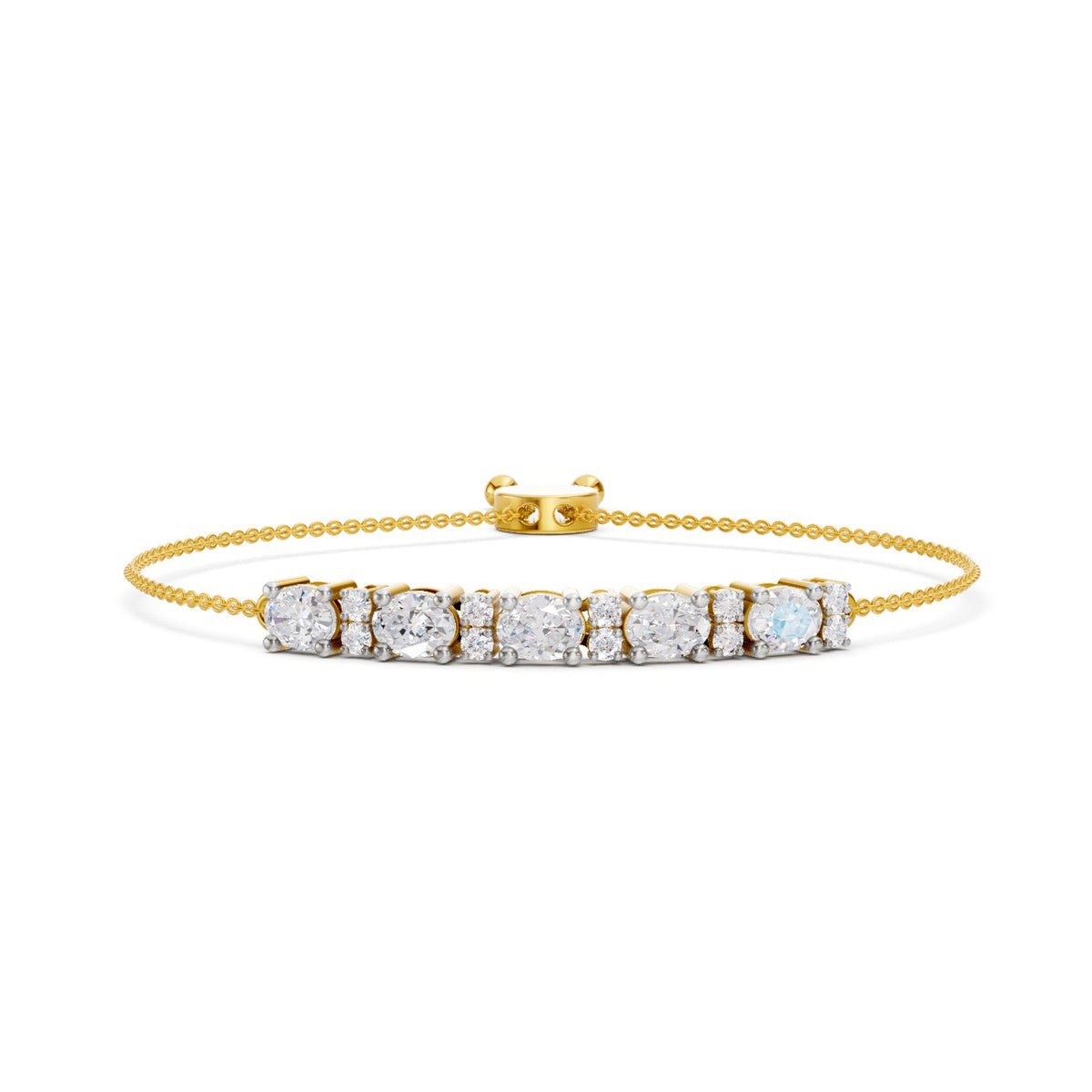 1.72 Carat Oval Shaped Fashion Bracelet 14K