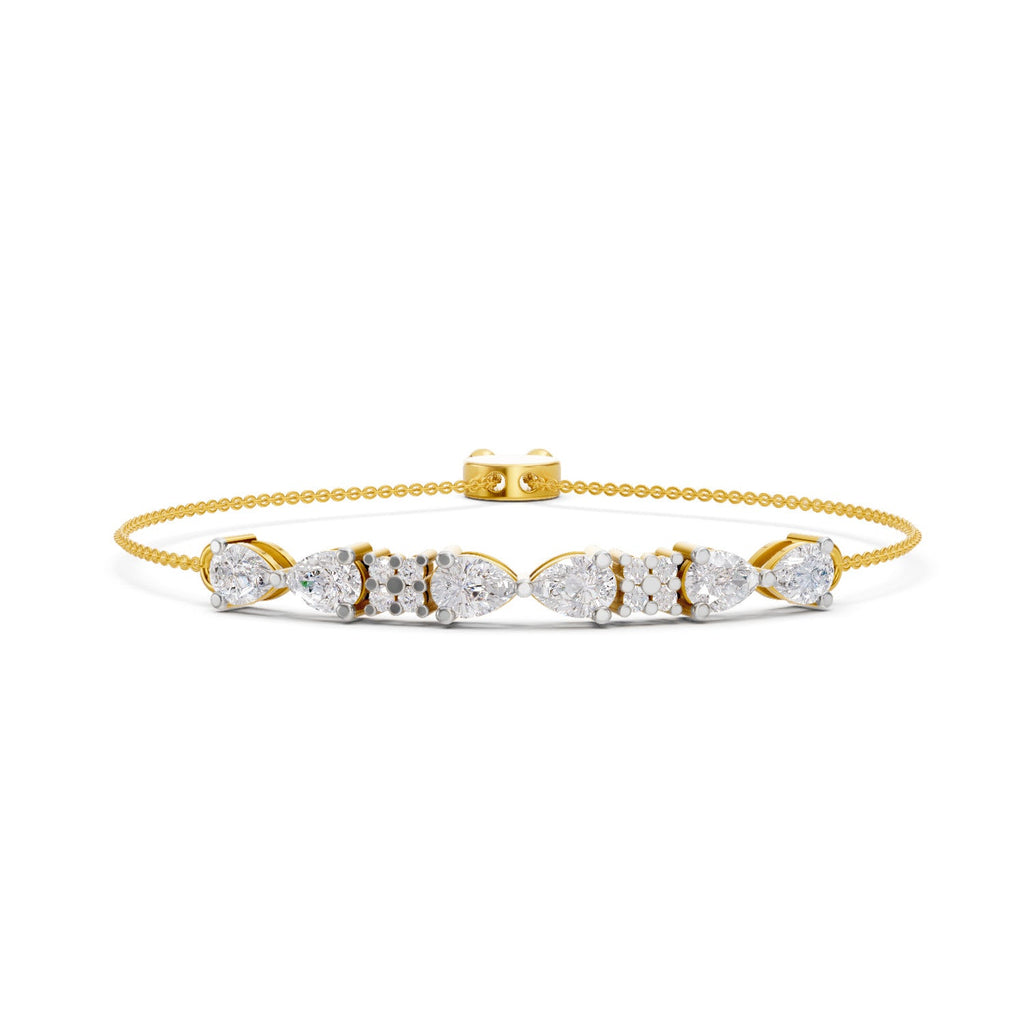 1.52 Carat Pear Shaped Fashion Bracelet 14K