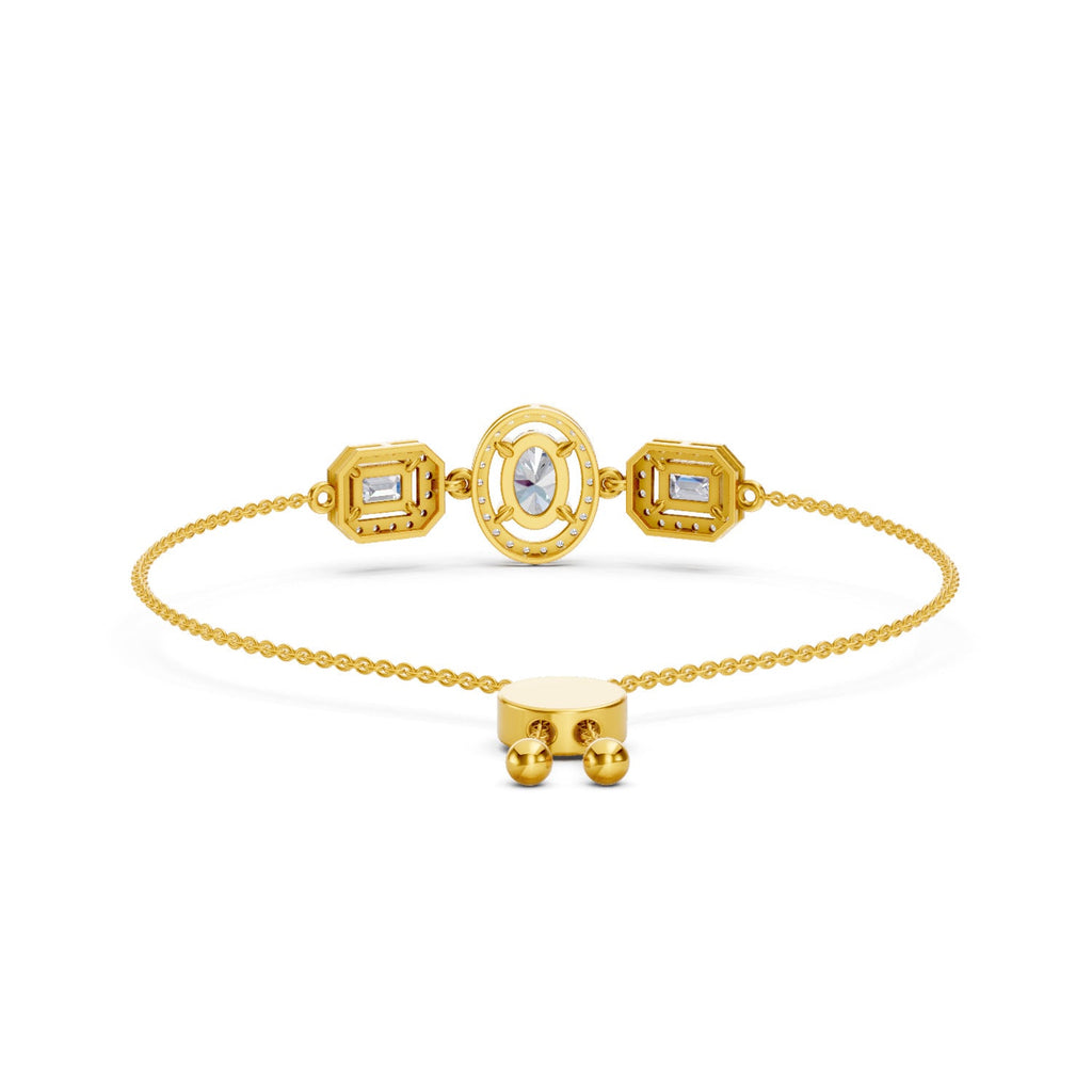 1.66 Carat Emerald Shaped Fashion Bracelet 14K