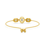 1.66 Carat Emerald Shaped Fashion Bracelet 14K
