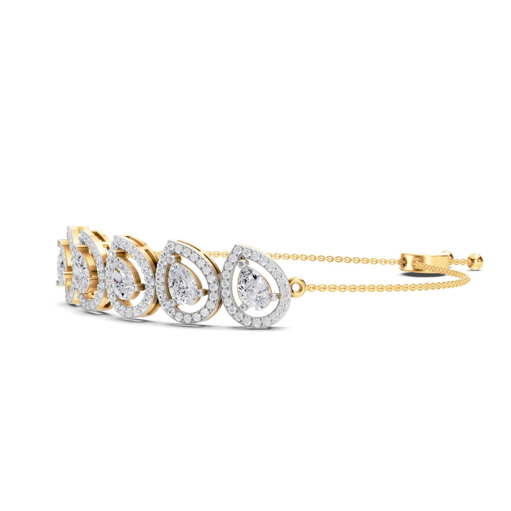 2.05 Carat Pear Shaped Fashion Bracelet 14K