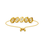 2.05 Carat Pear Shaped Fashion Bracelet 14K