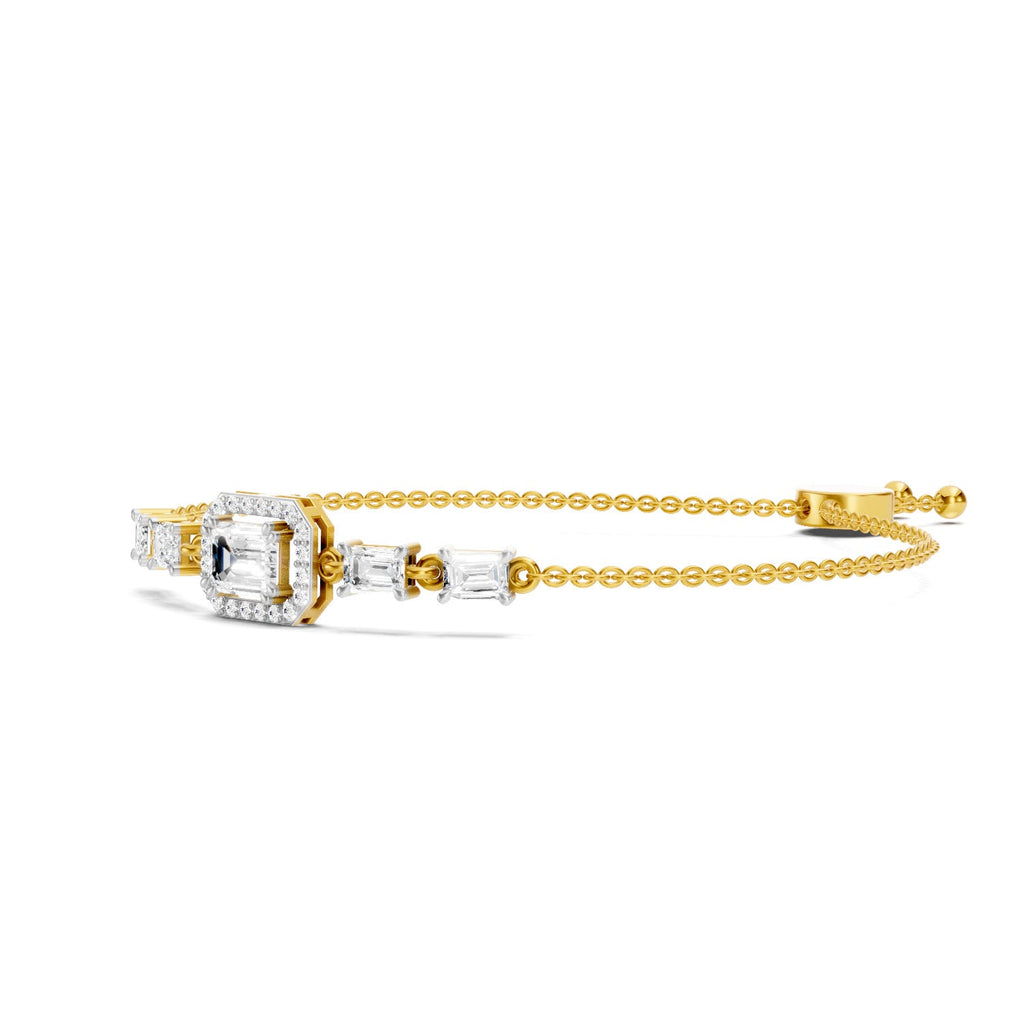 1.64 Carat Emerald Shaped Fashion Bracelet 14K