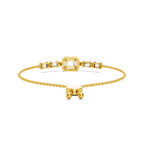 1.64 Carat Emerald Shaped Fashion Bracelet 14K