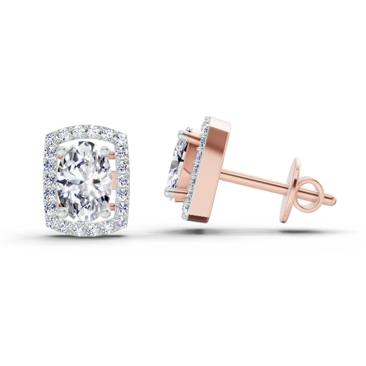 Captivating Oval Diamond Earrings