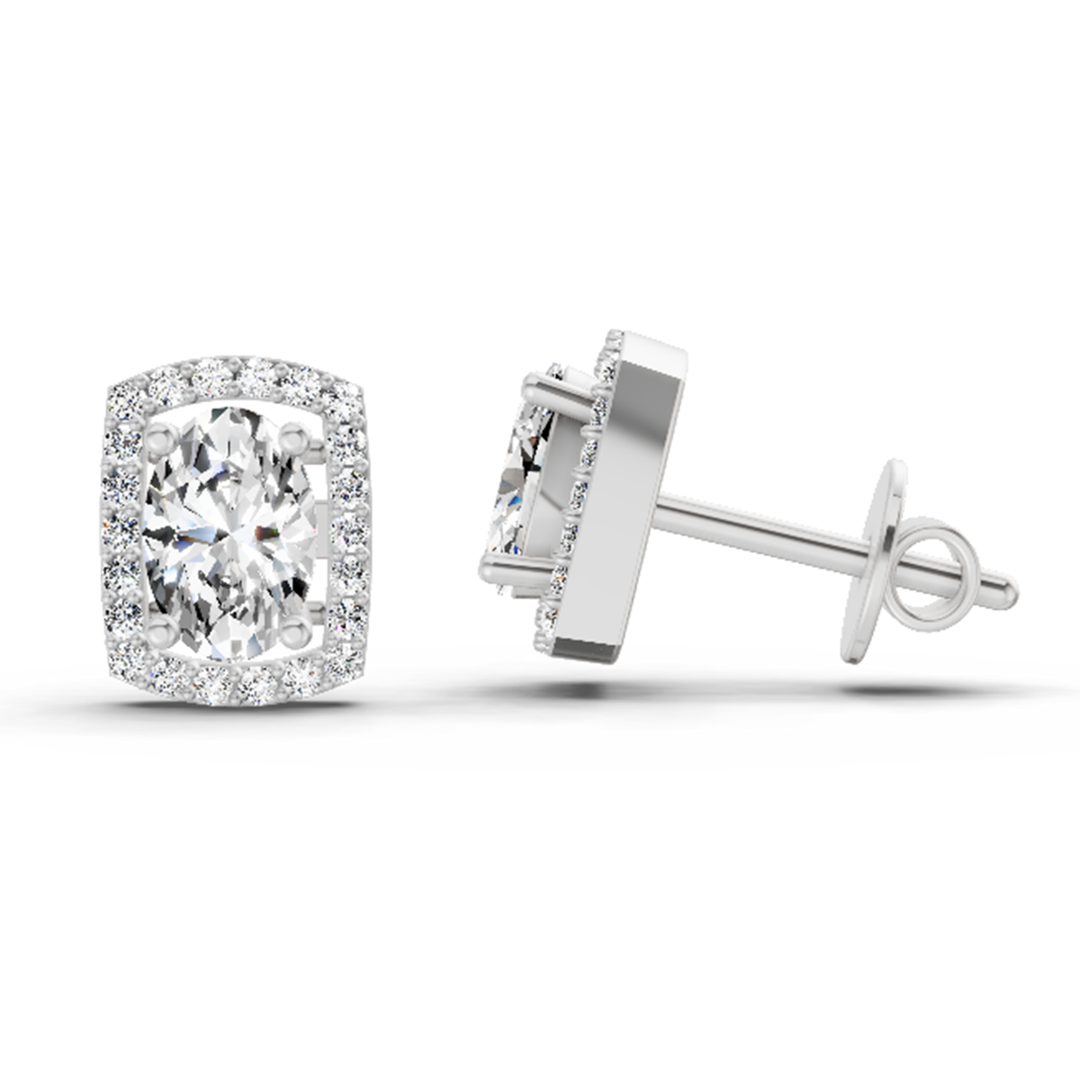 Captivating Oval Diamond Earrings