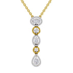 1.76 Carat Multi-Diamond Drop Necklace 14K