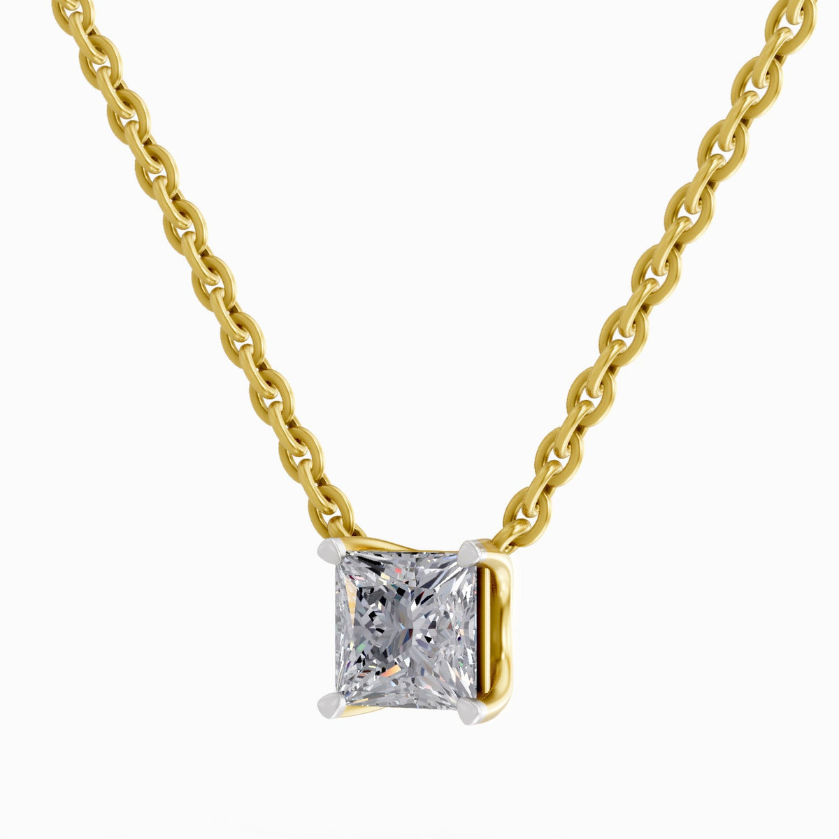1.2 Carat Princess Shape Solitaire Diamond 14K