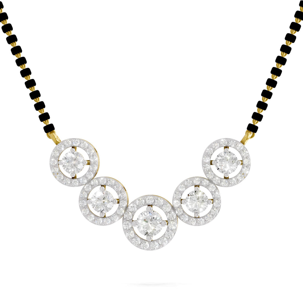 1 Carat Halo Diamond Necklace 14K