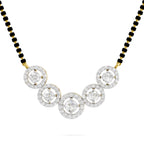1 Carat Halo Diamond Necklace 14K